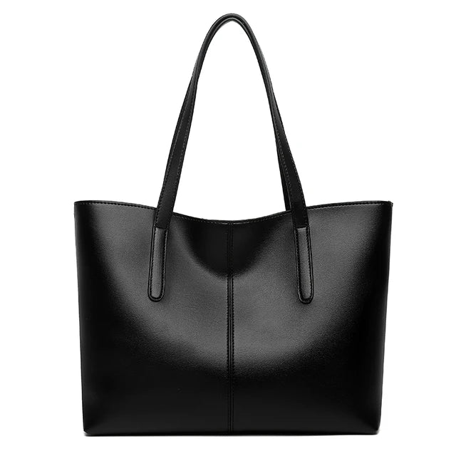 Sac cabas pour femme en cuir avec deux bandoulières