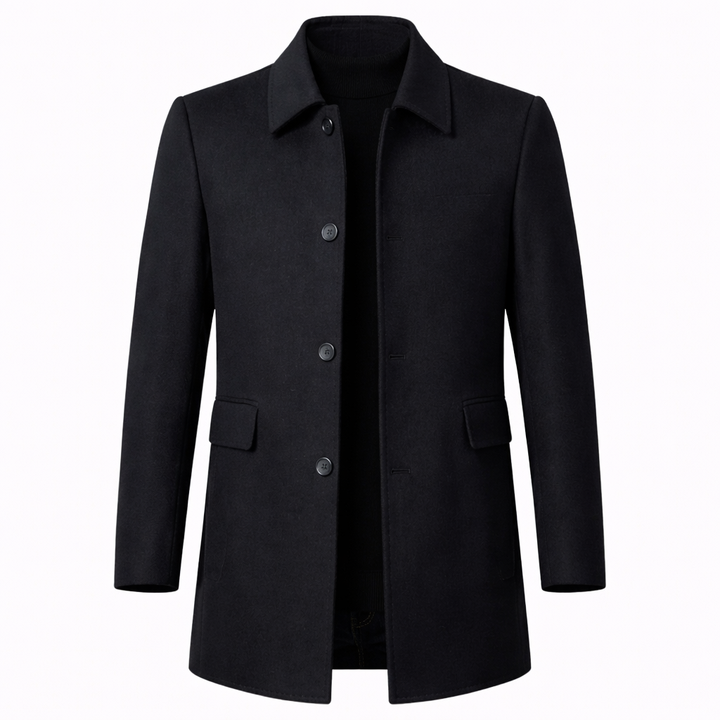 Manteau en laine pour homme avec col classique