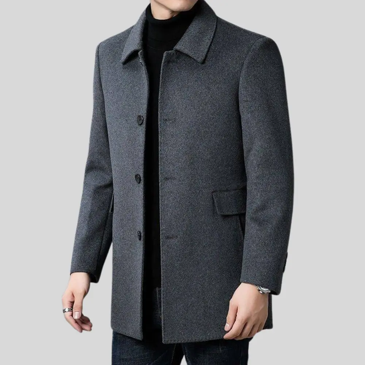 Manteau en laine pour homme avec col classique