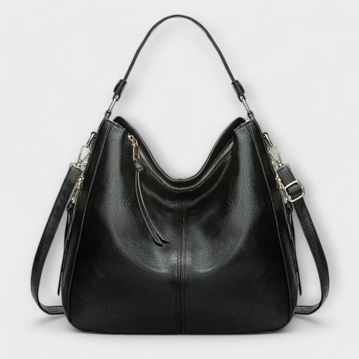 Women's Leather Hobo Bag with Crossbody Strap
