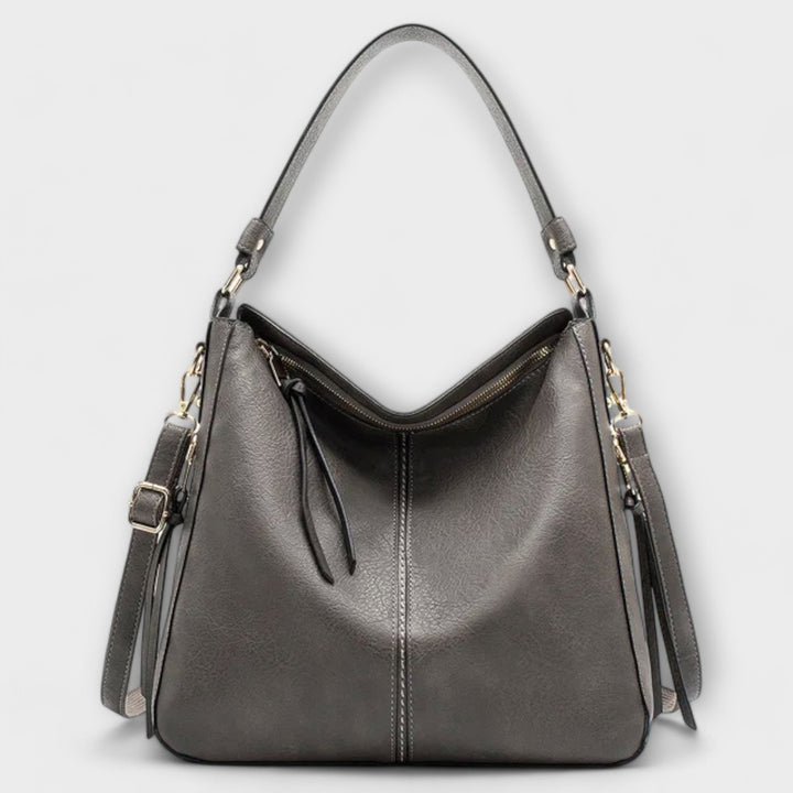 Women's Leather Hobo Bag with Crossbody Strap
