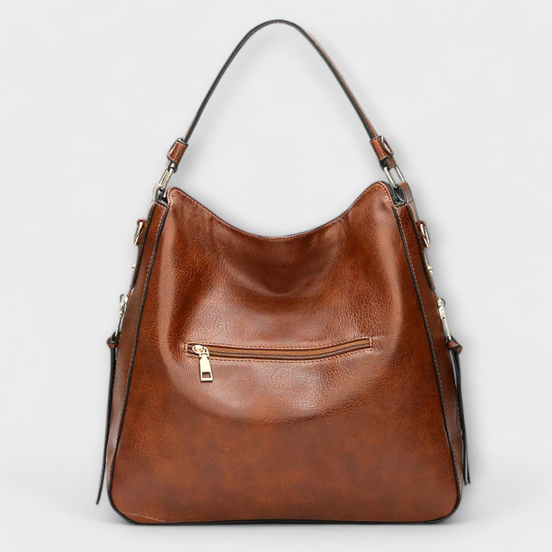 Women's Leather Hobo Bag with Crossbody Strap