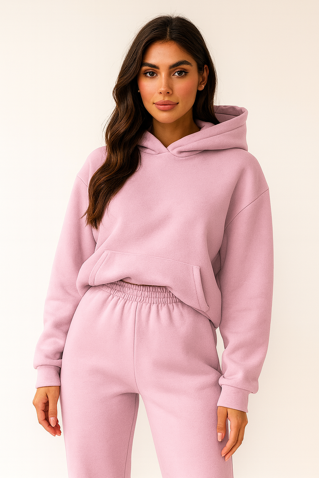 Women's Cotton Blend Hoodie Joggers Loungewear Set