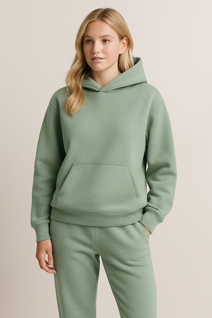 Women's Cotton Blend Hoodie Joggers Loungewear Set