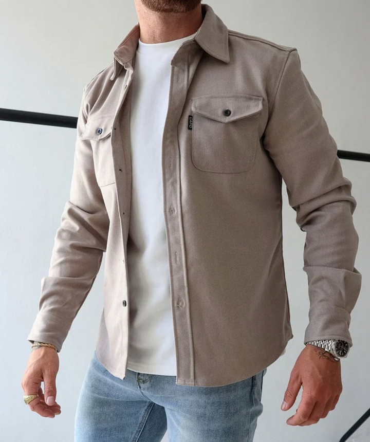Men's Button Up Shirt Jacket