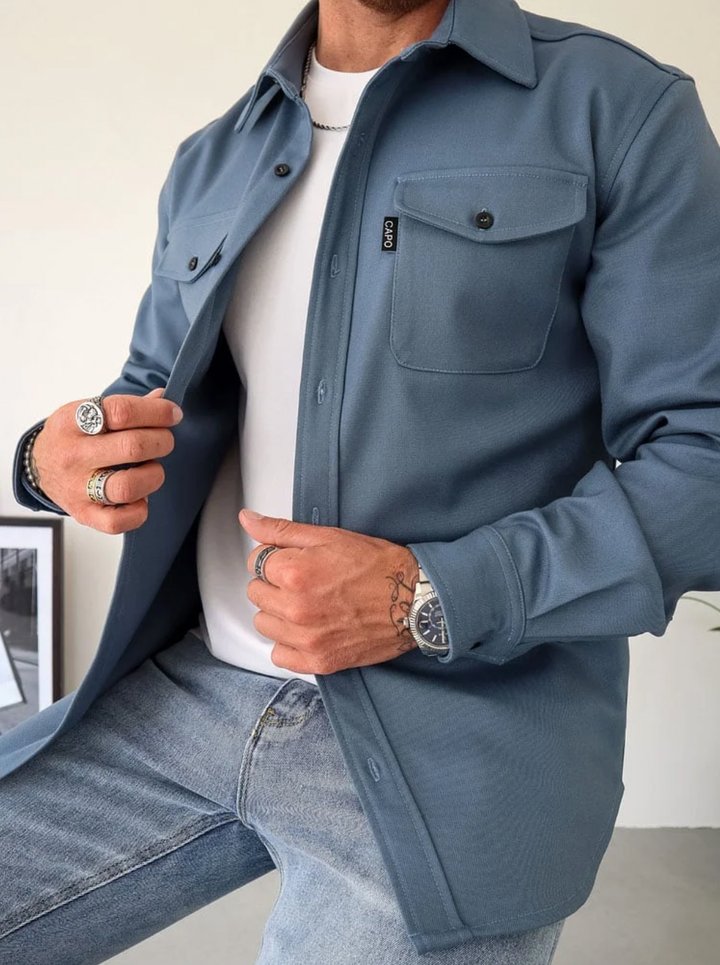 Men's Button Up Shirt Jacket