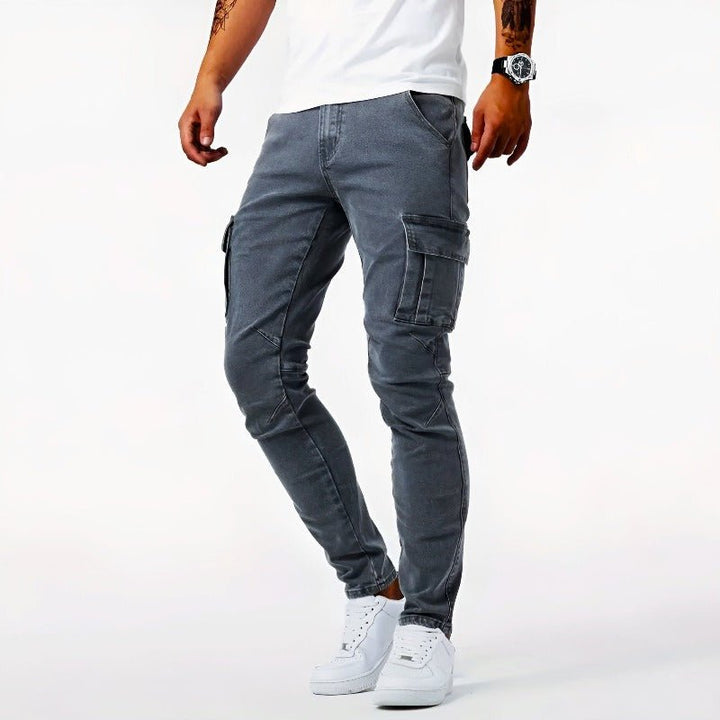 Mens Slim Fit Cargo Trousers