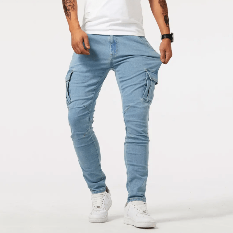 Mens Slim Fit Cargo Trousers