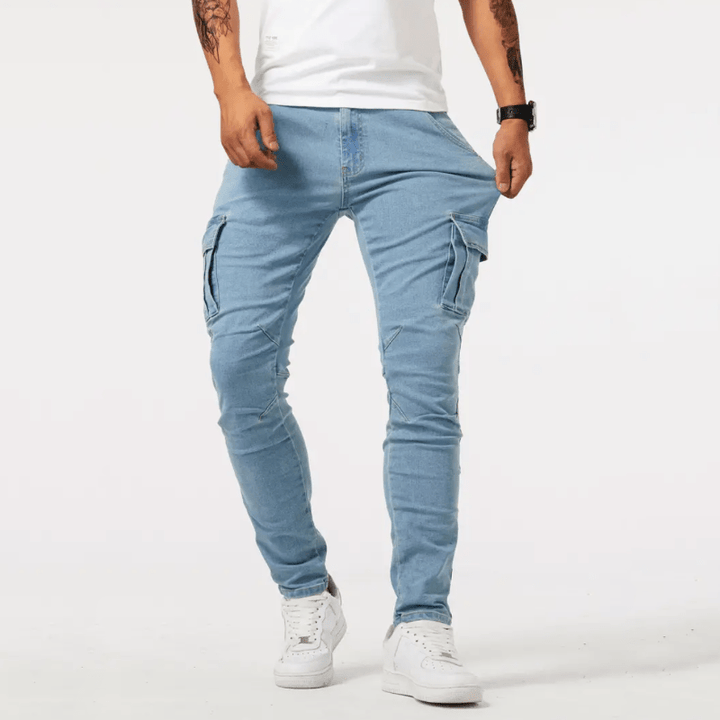 Mens Slim Fit Cargo Trousers