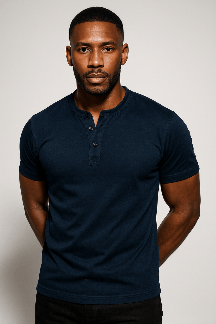 Short Sleeve Henley T-Shirt