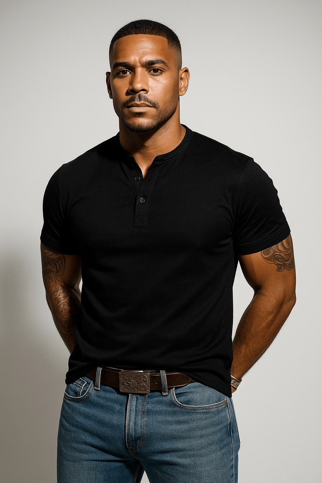 Short Sleeve Henley T-Shirt