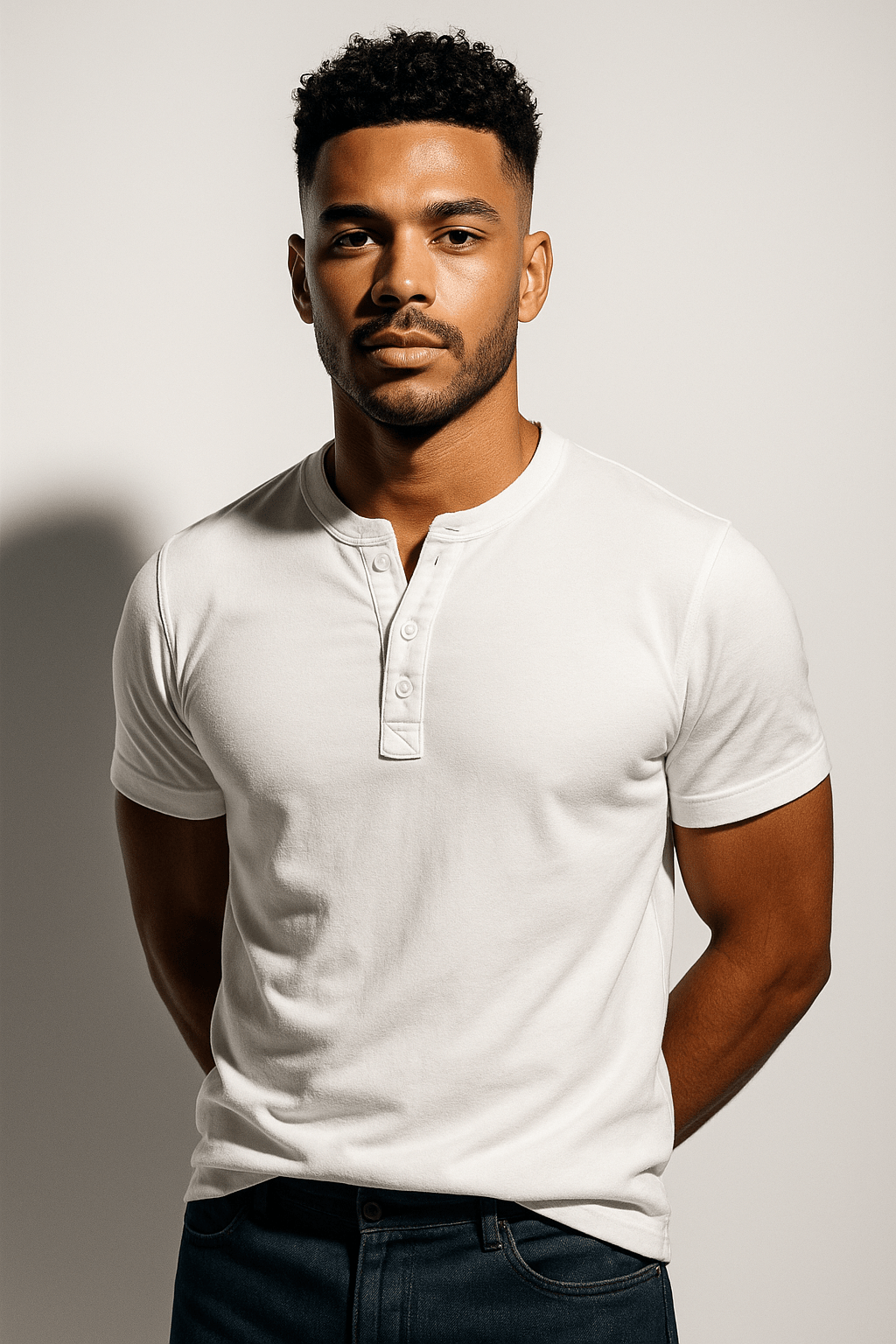 Short Sleeve Henley T-Shirt