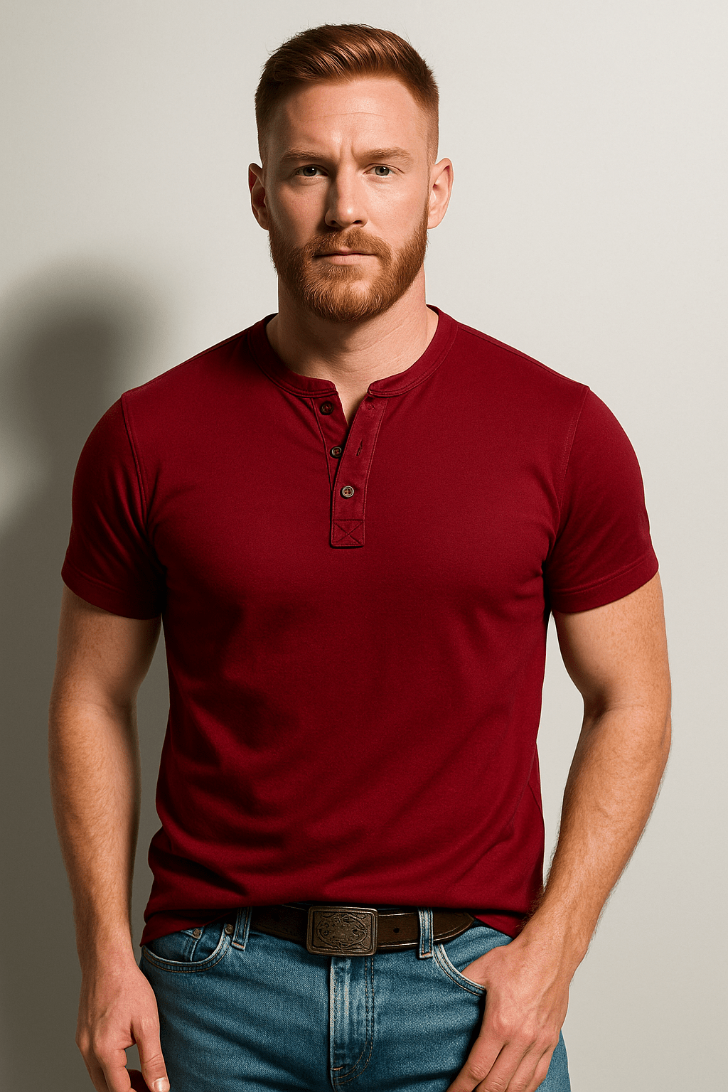 Short Sleeve Henley T-Shirt