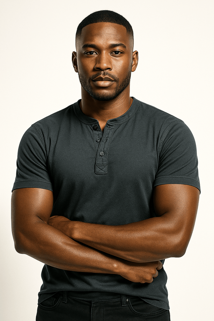 Short Sleeve Henley T-Shirt