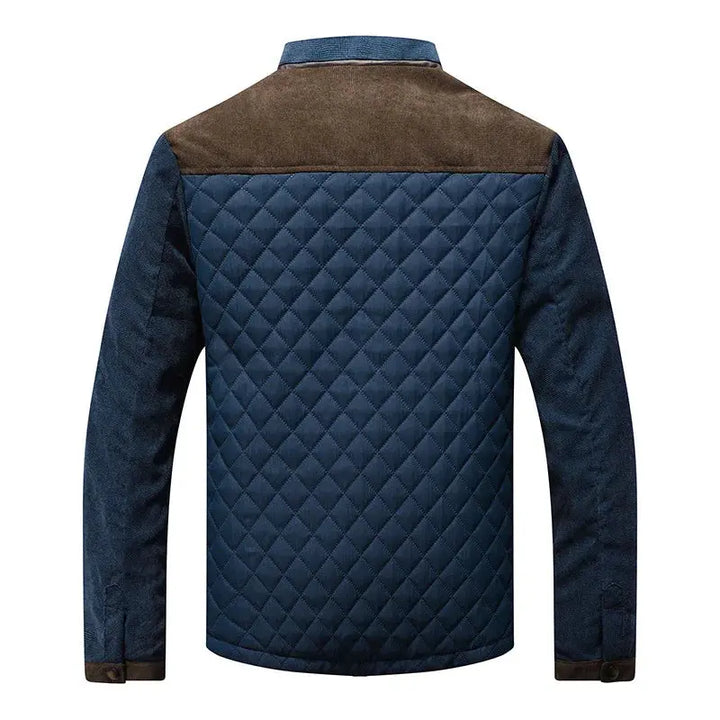 Men's Quilted Jacket with Stand Collar