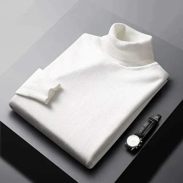 Men's Knitted Roll Neck Jumper
