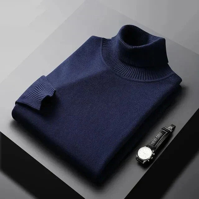 Men's Knitted Roll Neck Jumper