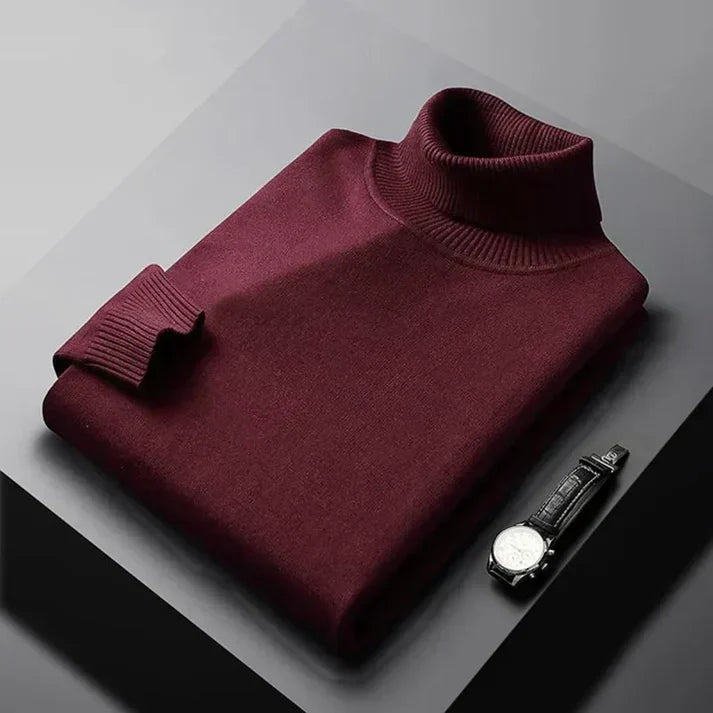 Men's Knitted Roll Neck Jumper