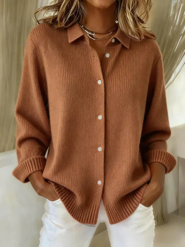 Women's Check Print Button-Front Cardigan