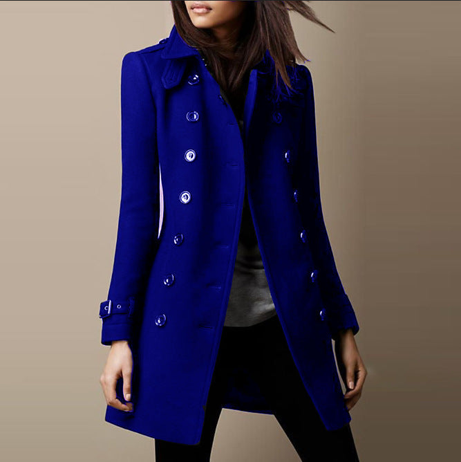 Women's Double Breasted Trench Coat Tailored Fit
