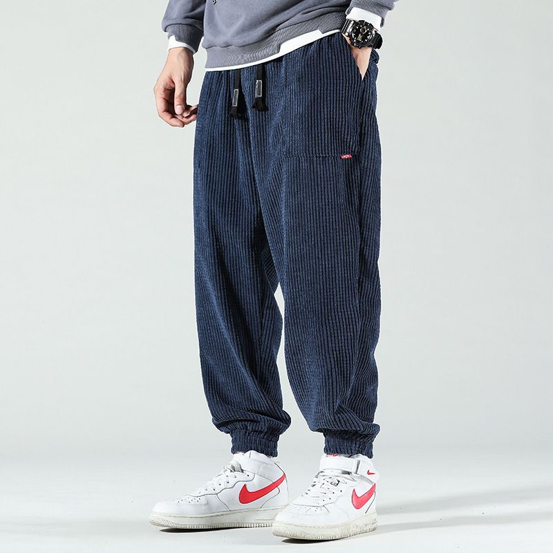 Men's Ribbed Corduroy Harem Trousers