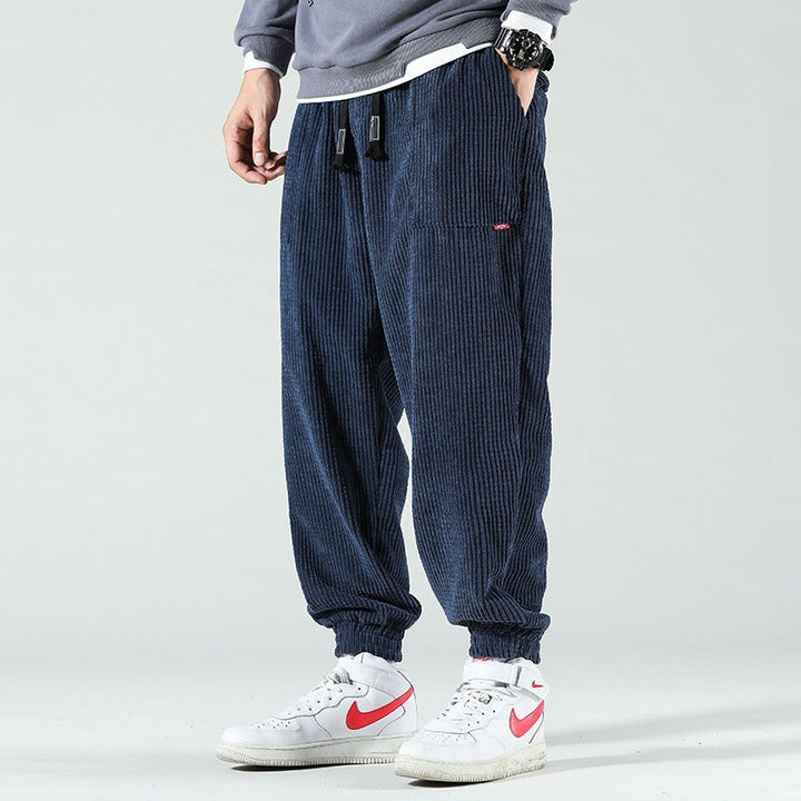 Men's Ribbed Corduroy Harem Trousers
