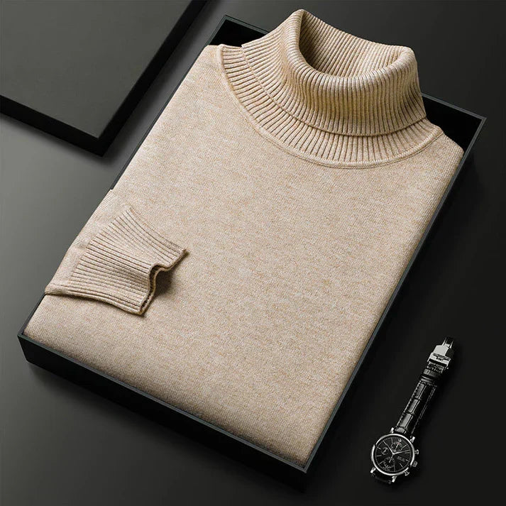 Men's Knitted Roll Neck Jumper