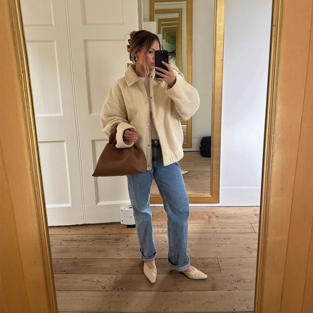 Veste en polaire effet peluche pour femme avec ourlet élastique