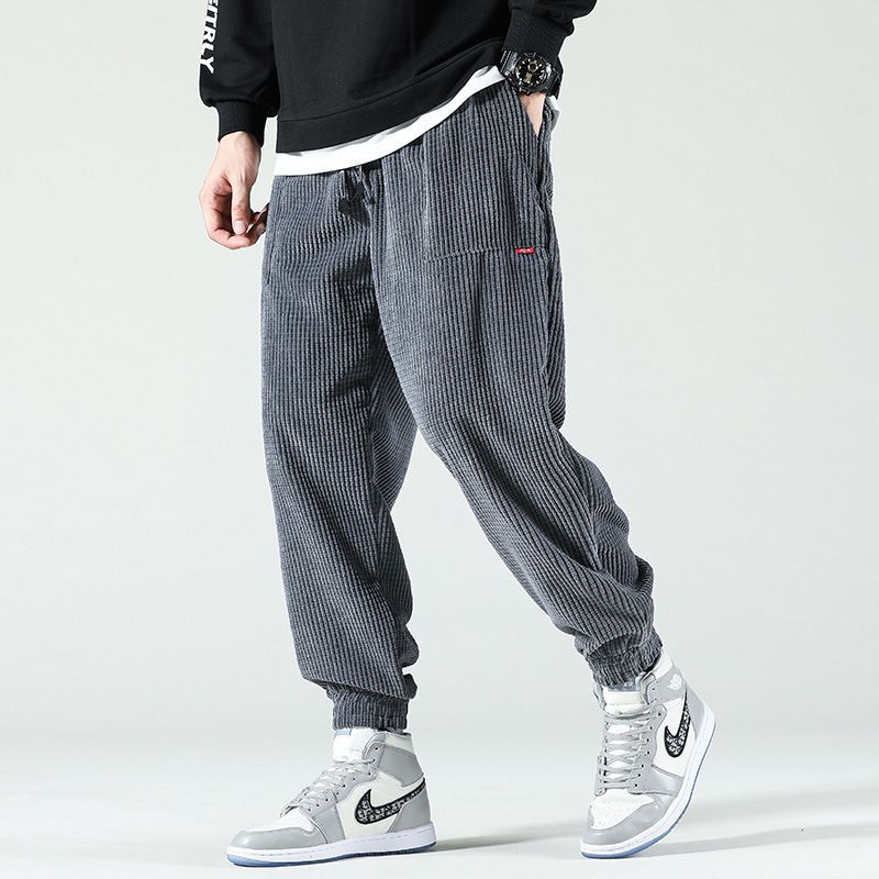 Men's Ribbed Corduroy Harem Trousers