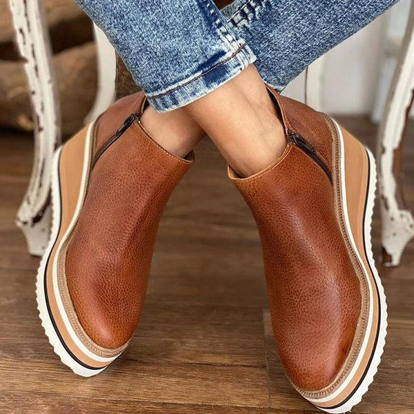 Women's Waterproof Orthopaedic Ankle Boots with Wedge Sole