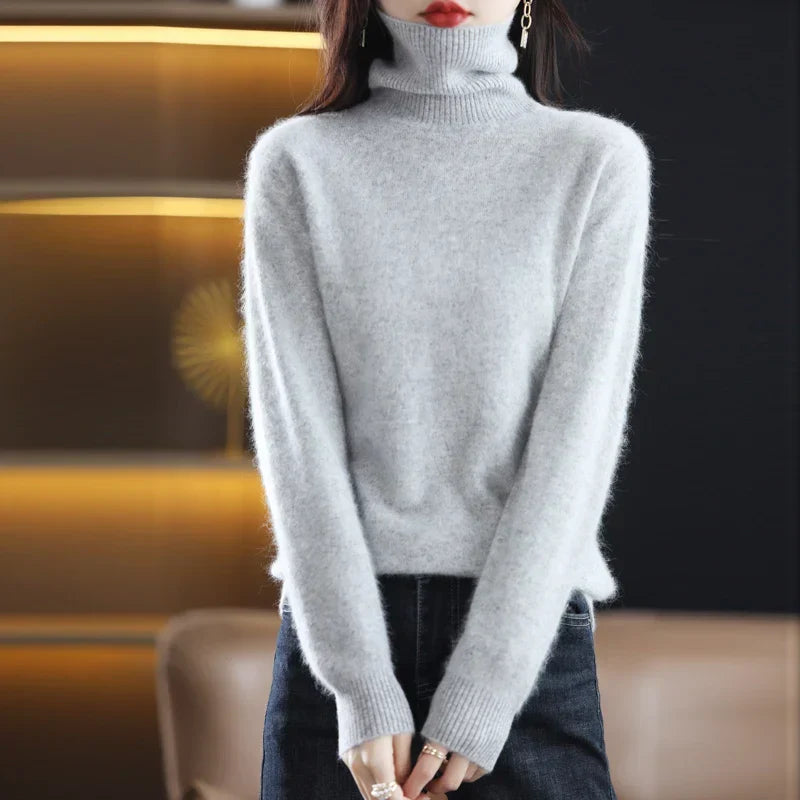 Women's Roll Neck Knit Jumper