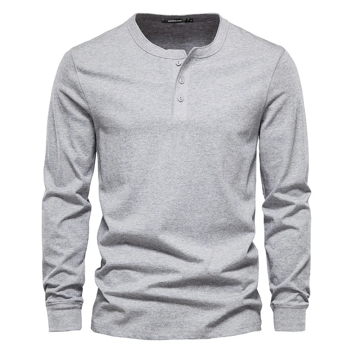 Men's Henley Shirt with Button Placket