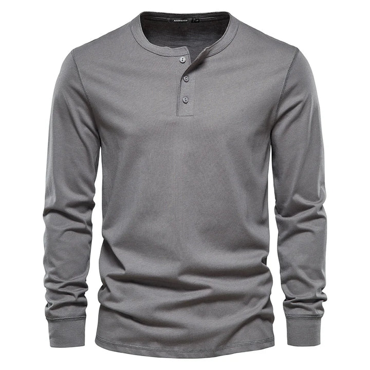 Men's Henley Shirt with Button Placket