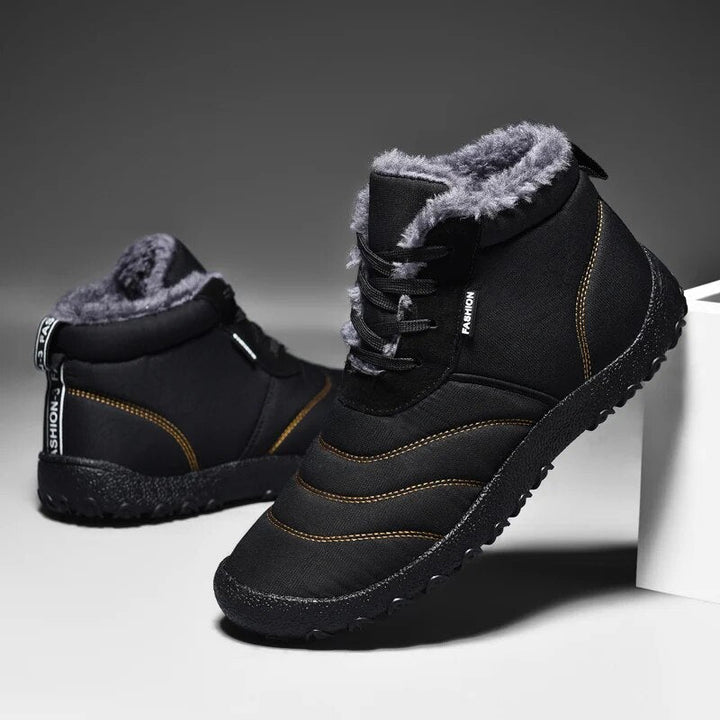 Men's Waterproof Ankle Boots with Plush Lining