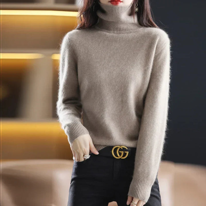 Women's Roll Neck Knit Jumper