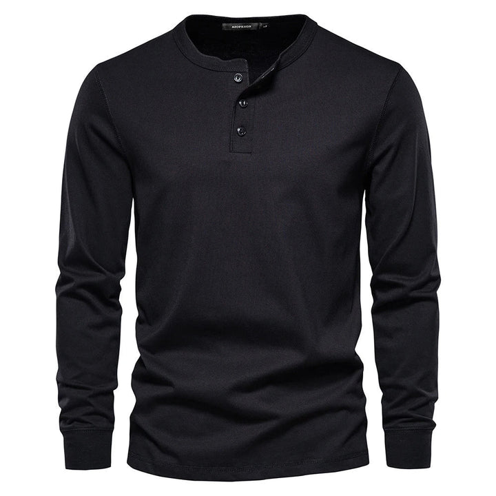 Men's Henley Shirt with Button Placket