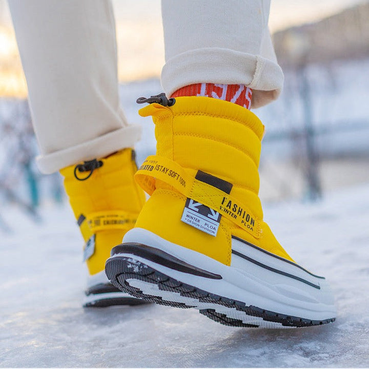 Men's Waterproof Padded Winter Ankle Boots with Side Zip