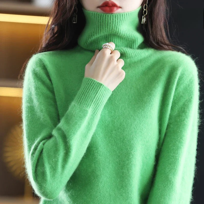 Women's Roll Neck Knit Jumper