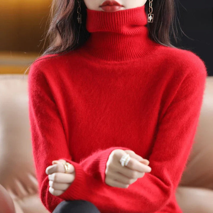 Women's Roll Neck Knit Jumper