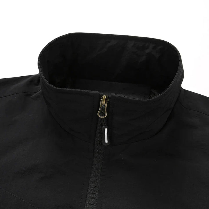 Men's Lightweight Waterproof Jacket with Utility Pockets