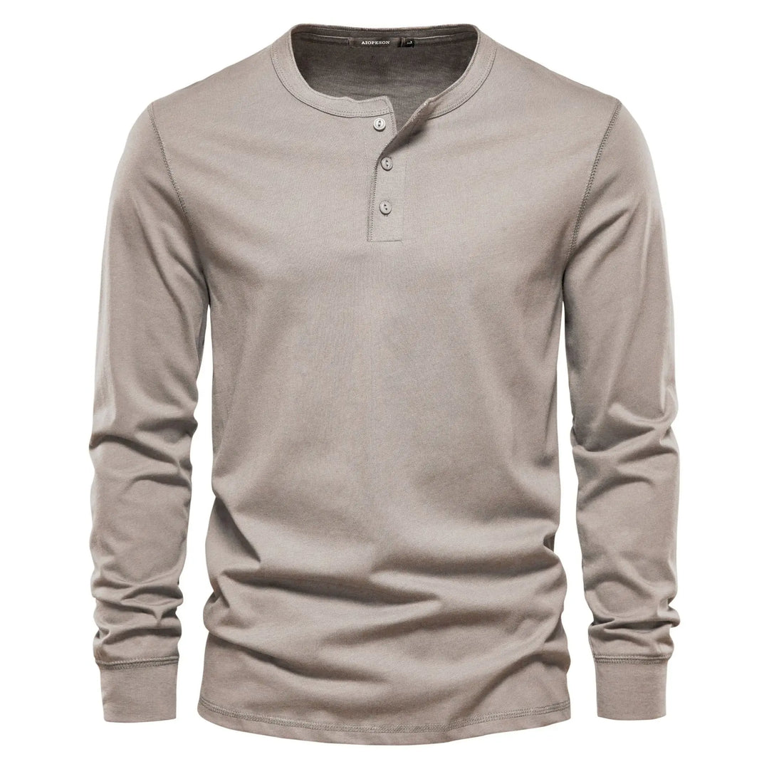 Men's Henley Shirt with Button Placket