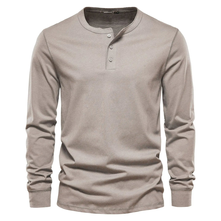 Men's Henley Shirt with Button Placket