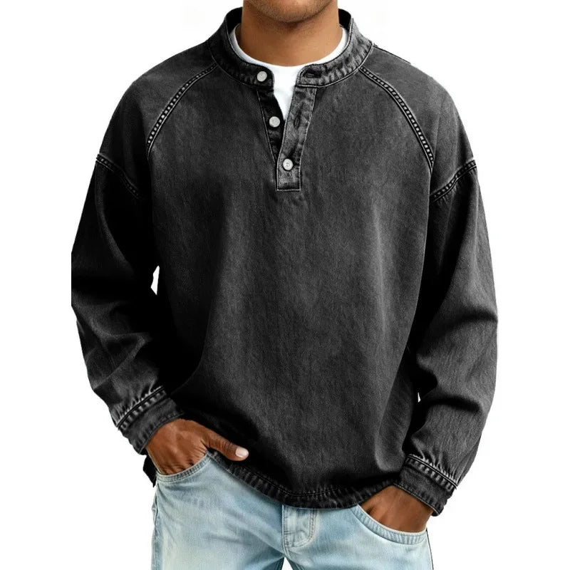 Casual Denim Long Sleeve Shirt