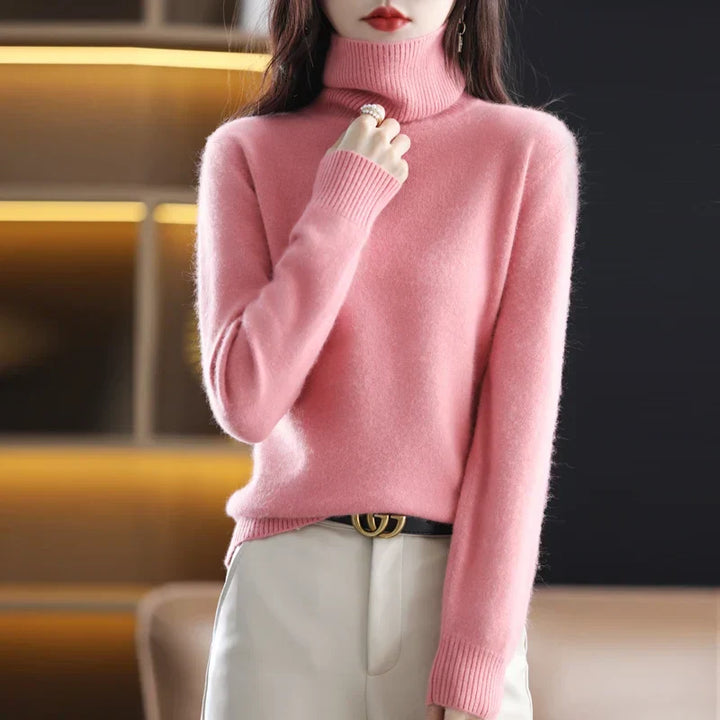 Women's Roll Neck Knit Jumper