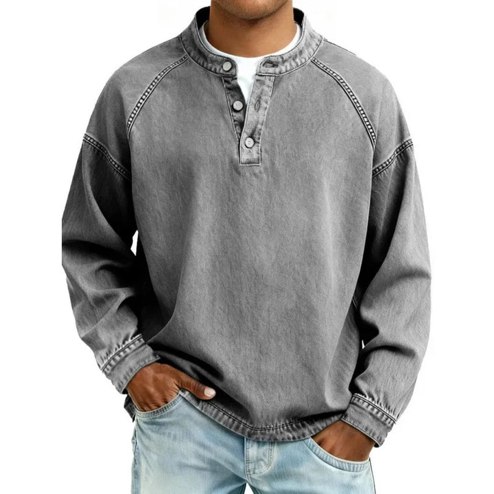 Casual Denim Long Sleeve Shirt