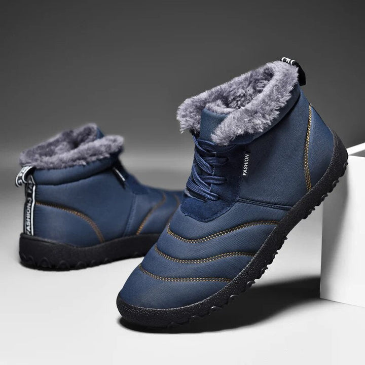 Men's Waterproof Ankle Boots with Plush Lining