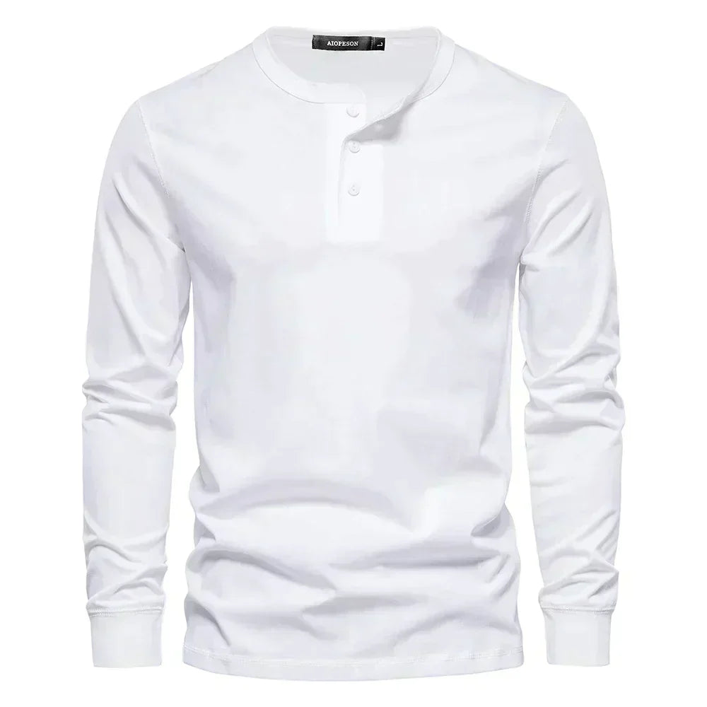 Men's Henley Shirt with Button Placket