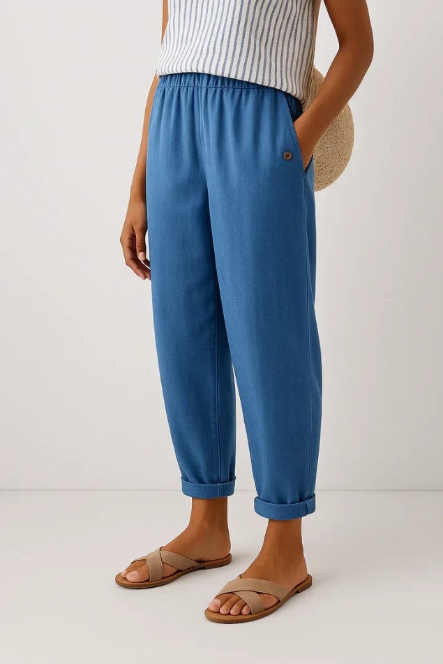 Women's Relaxed Fit Linen Trousers