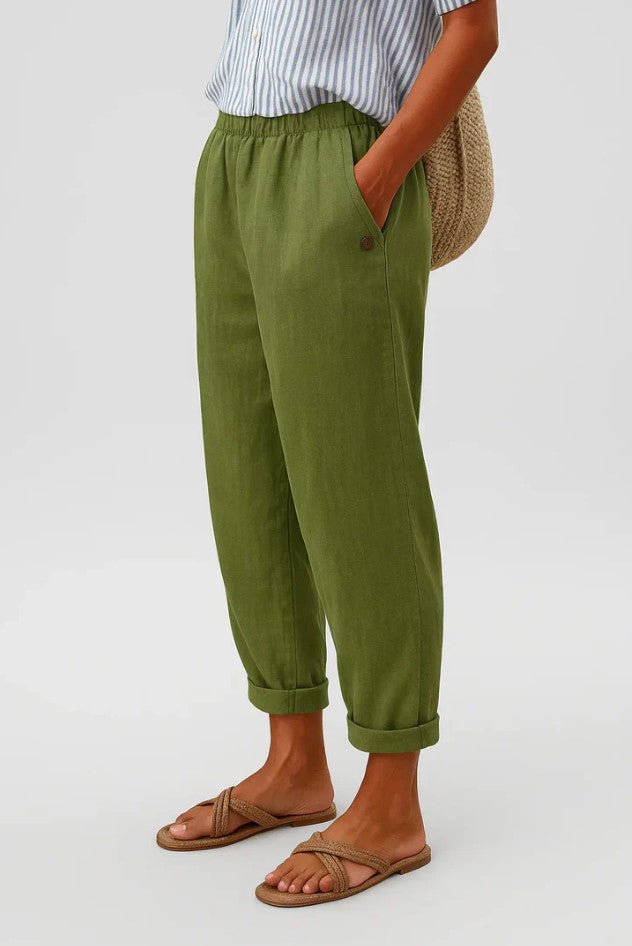 Women's Relaxed Fit Linen Trousers