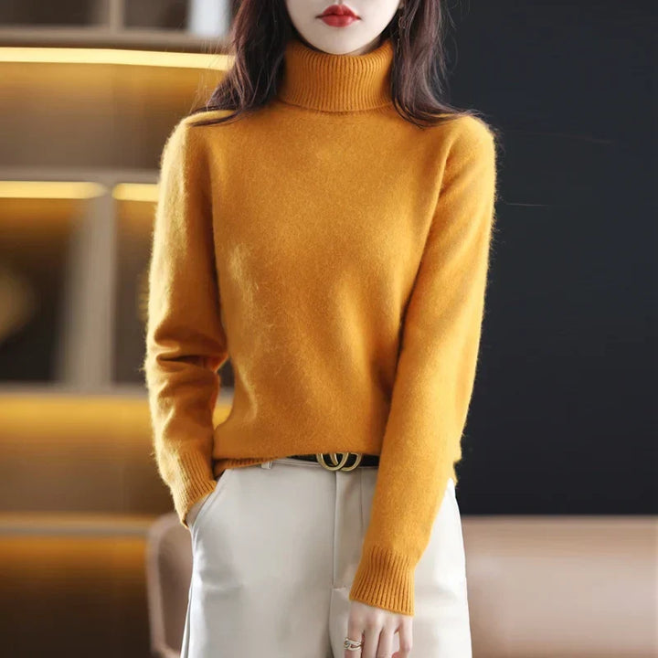 Women's Roll Neck Knit Jumper